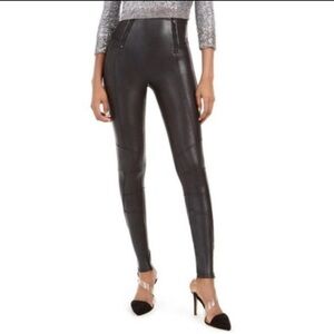 Spanx Faux Leather Hip Zip Legging NWT